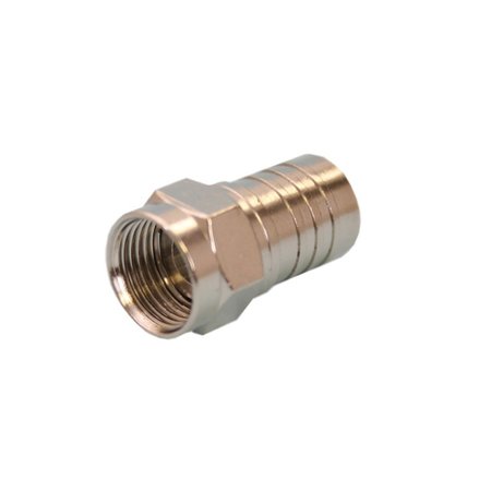 QUEST TECHNOLOGY INTERNATIONAL F (Male) Connectors, 75 Ohm - Crimp-On W/ 1/2'' Ring, Rg-6 CFC-7114